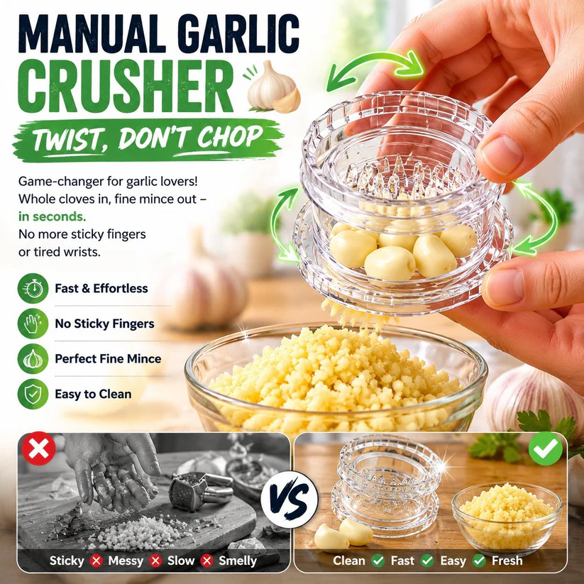 🎁Buy 1 Get 1 Free🔥Manual Garlic Twister & Masher