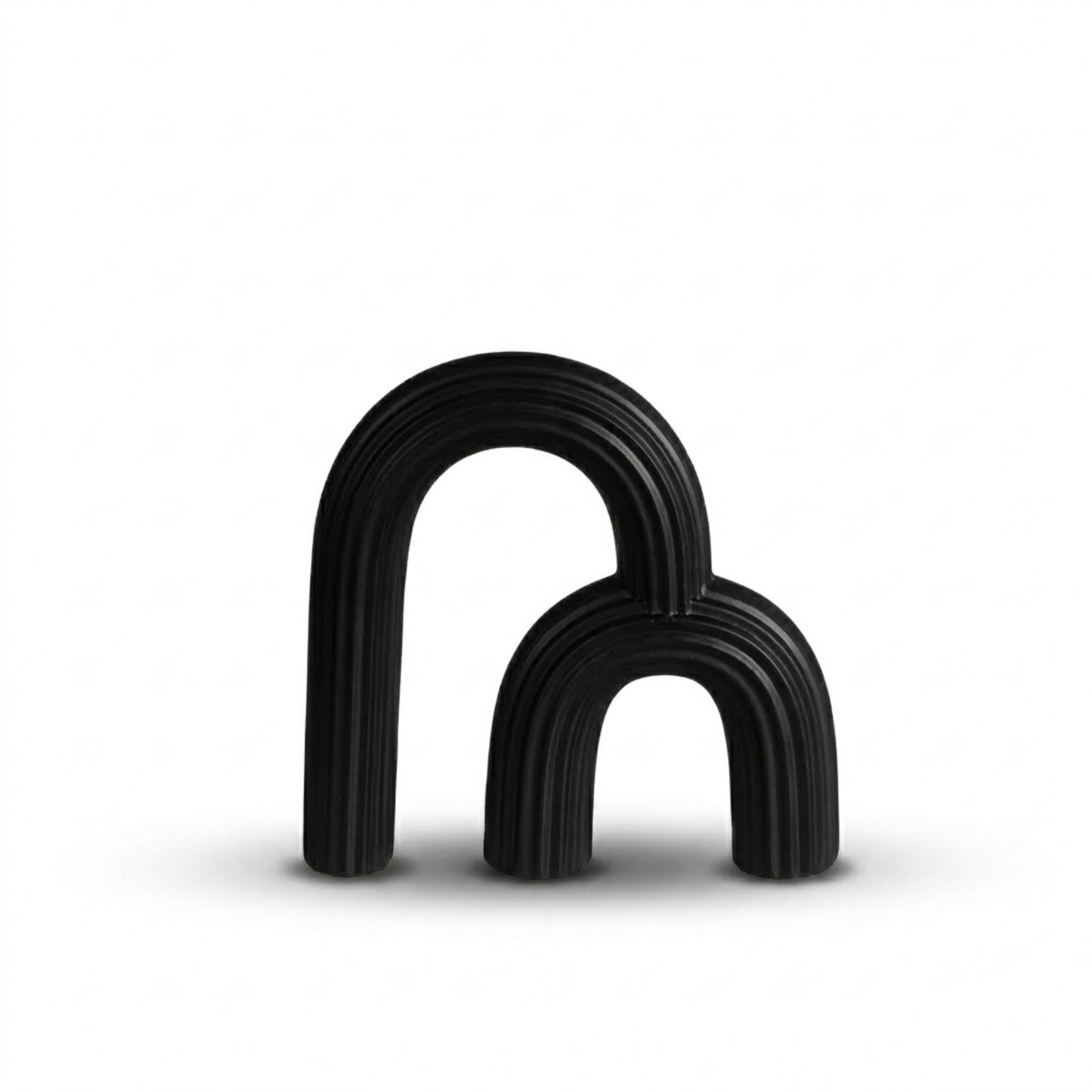 Modern Minimalist Black Ceramic Ornament