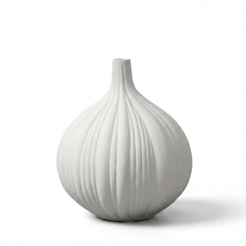Modern Minimalist White Ceramic Ornament