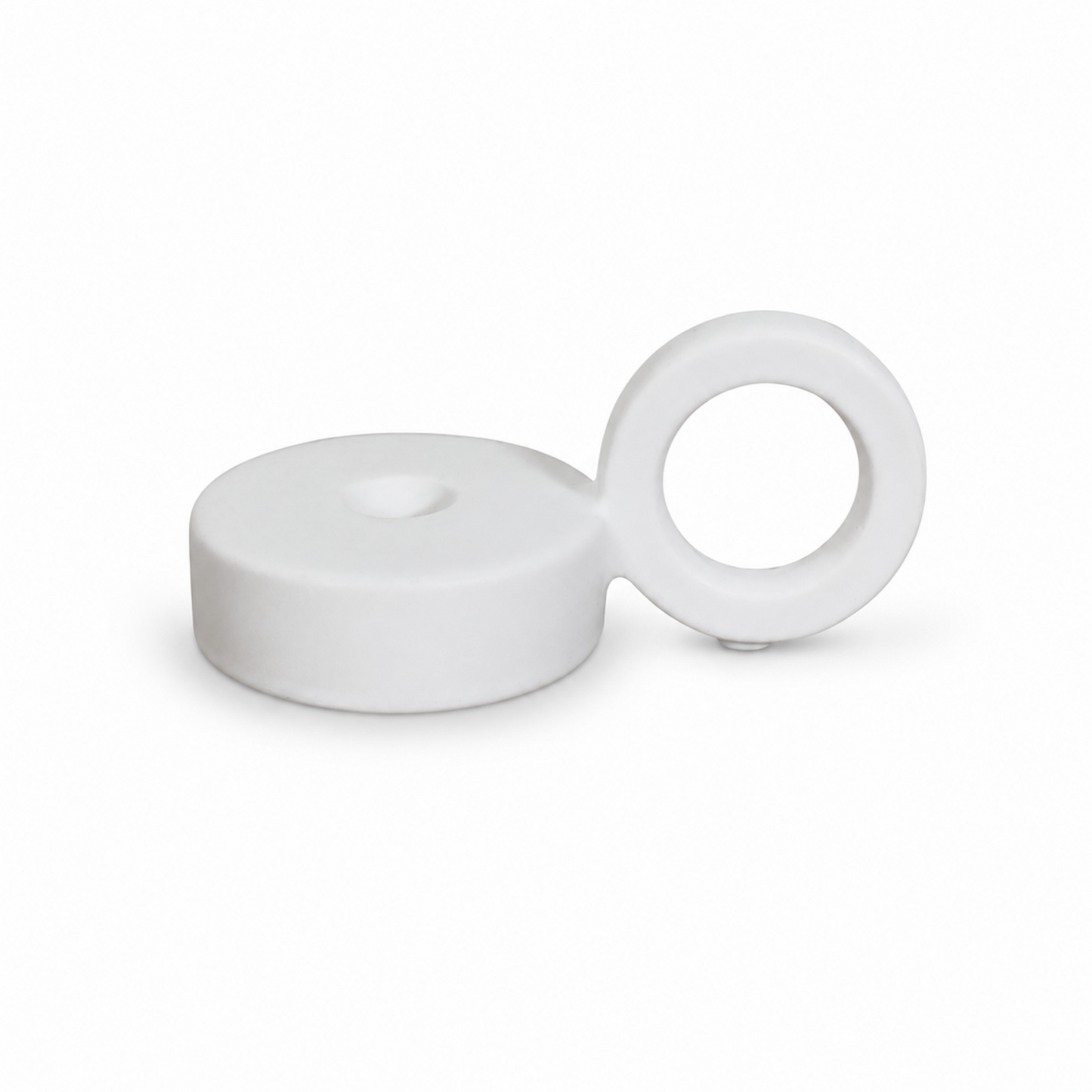 Modern Minimalist White Ceramic Candlestick Ornament